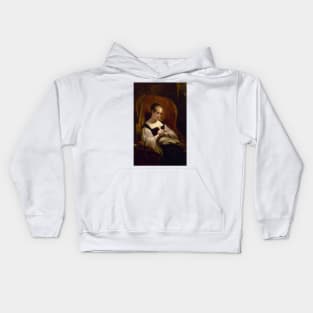 Marguerite au Rouet by Ary Scheffer Kids Hoodie